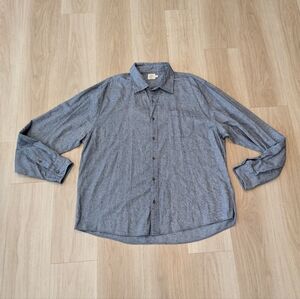Faherty Blue Speckled Long Sleeve Button Up Size XXL